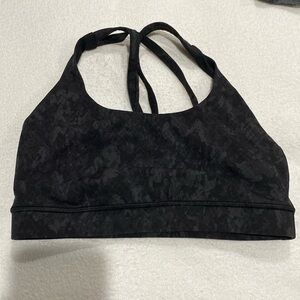 Lululemon Black Pattern Energy Sports Bra